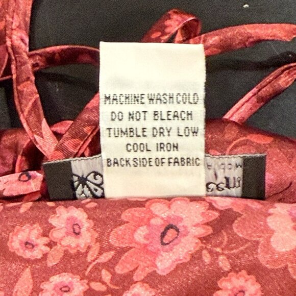 Vintage Y2K Self Esteem Babydoll Red Satin Floral Top Fairy Vamp Womens Size 2X - Picture 6 of 8